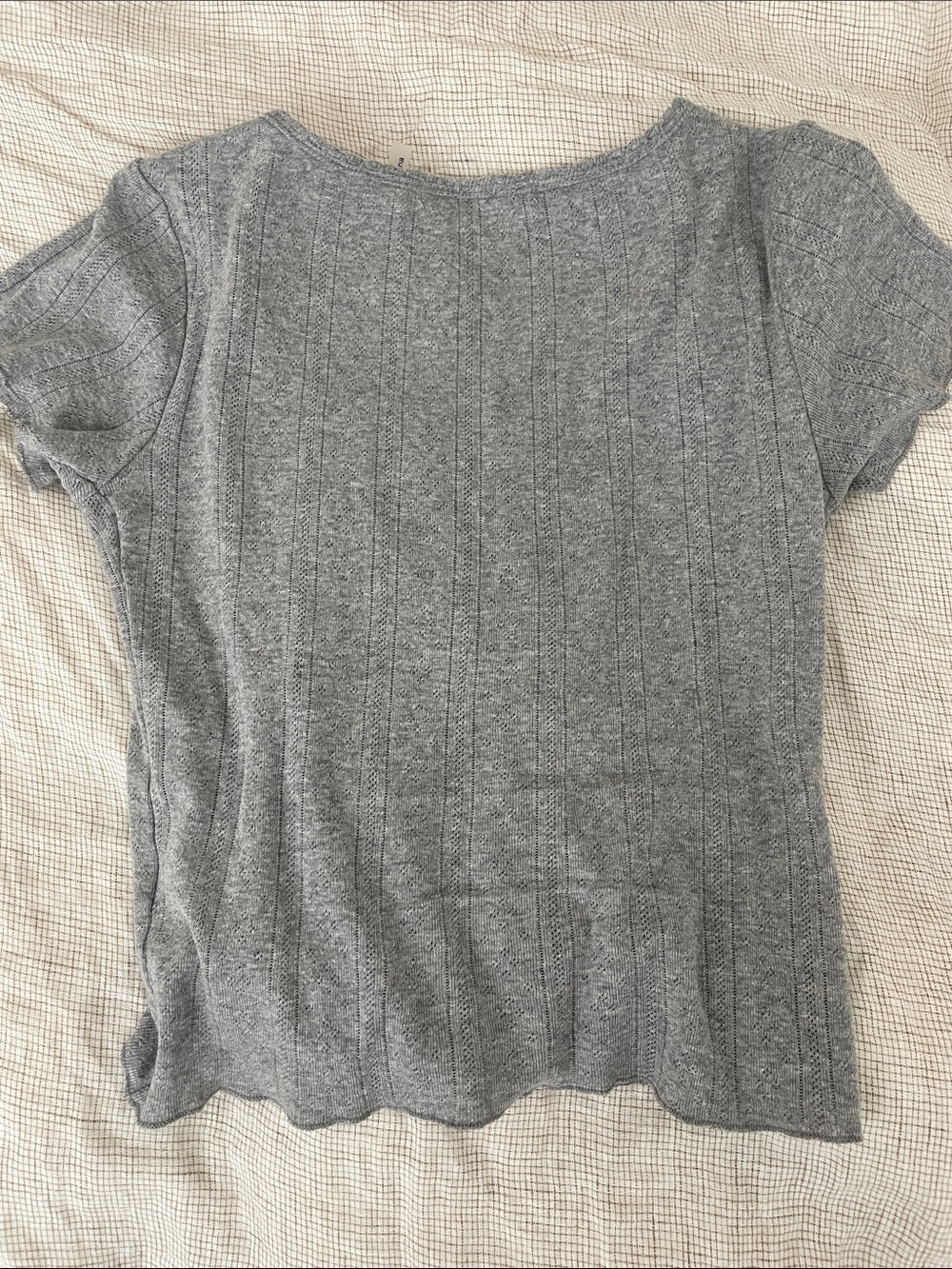 perfectwhitetee pointelle baby tee xs - Picture 3 of 3